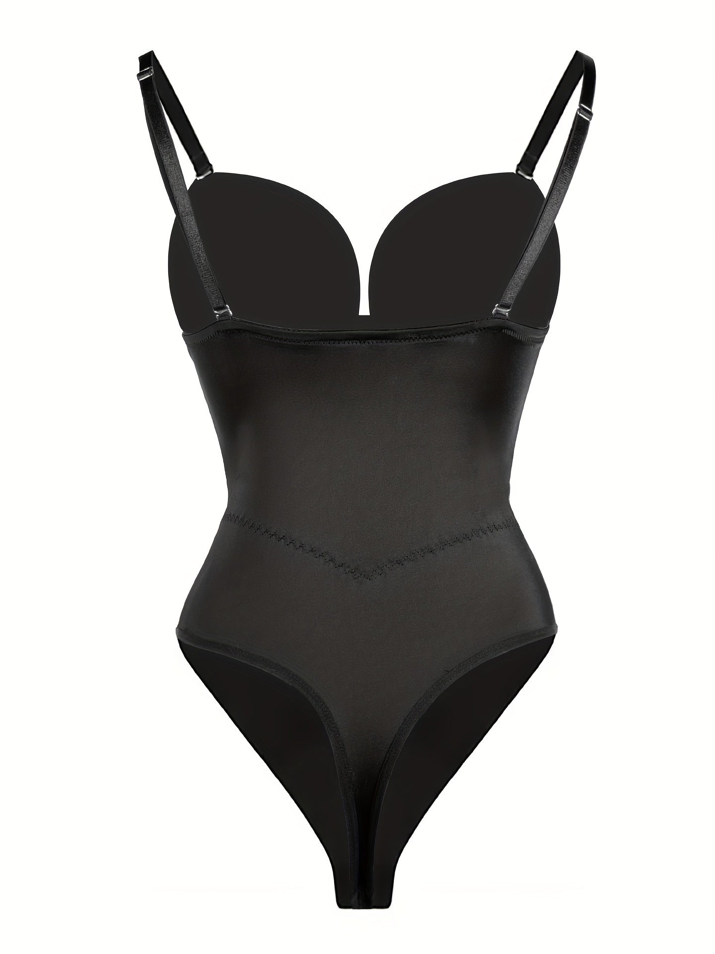 Women's Tummy Control Thong Sheer Mesh Corset Top Backless Bodysuits