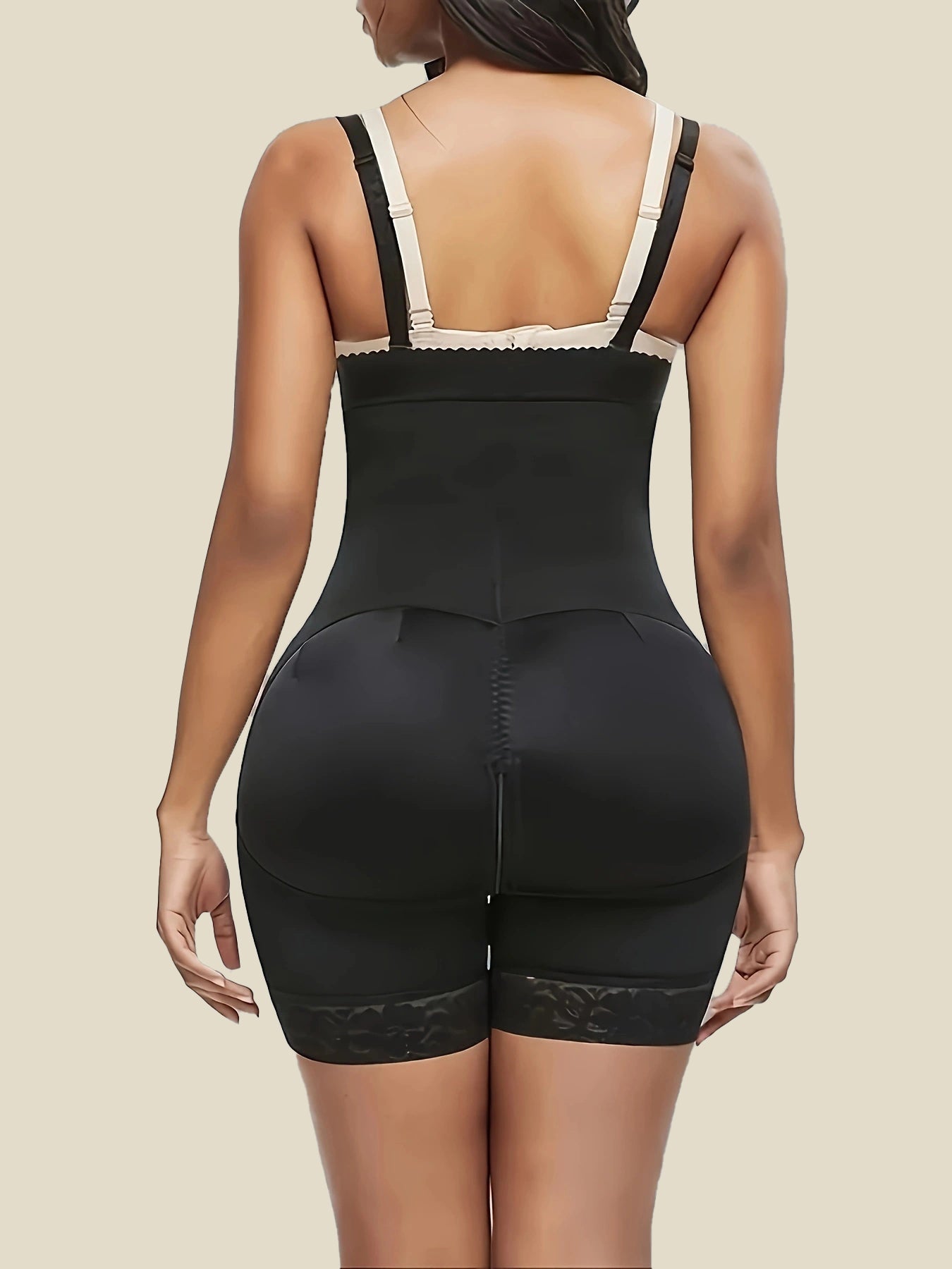 Tummy Control Body Shaper Butt Lifter Thigh Slimmer Faja Plus Shapewear with Zipper Crotch