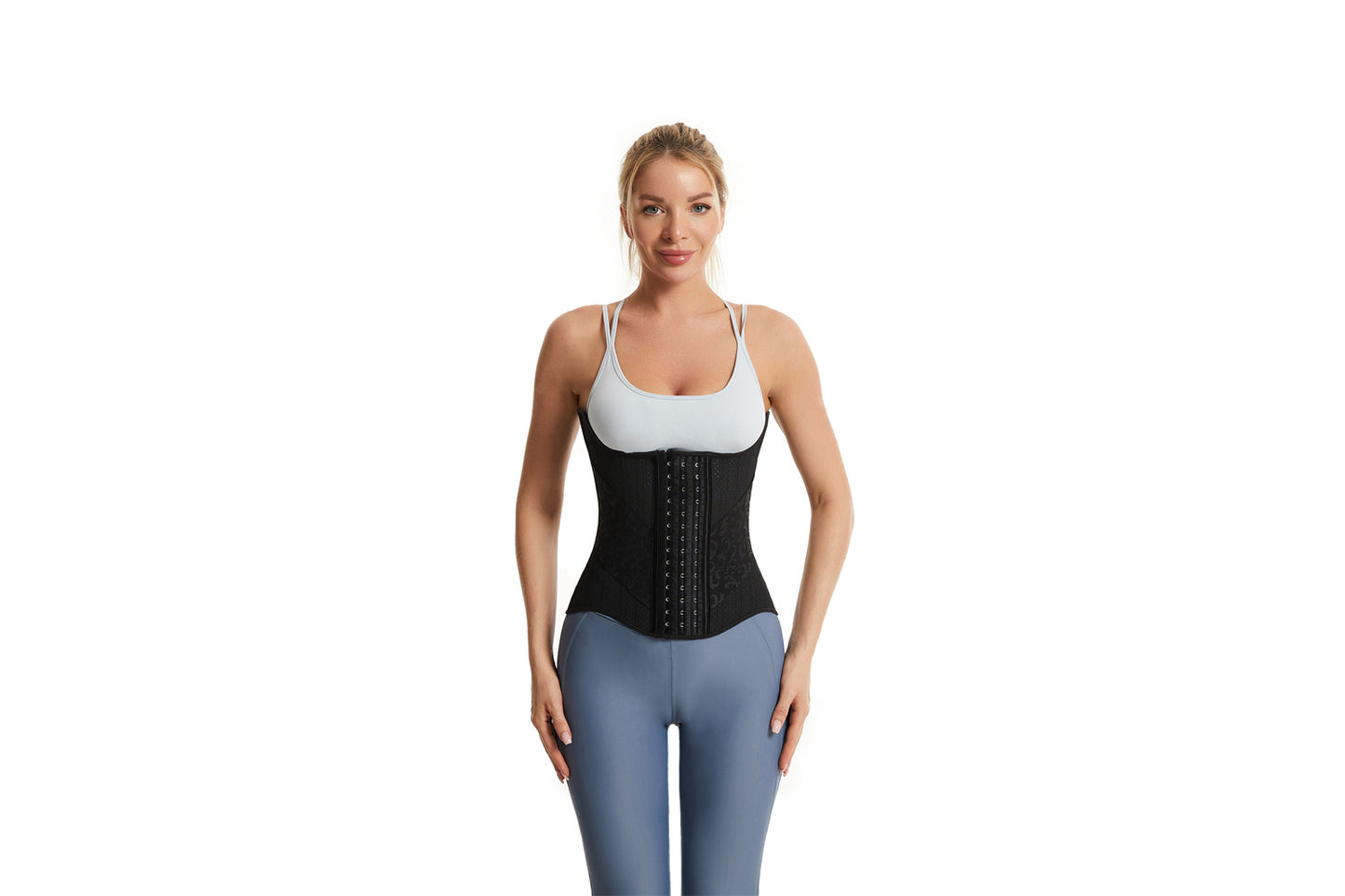 Women's Curved Bone Waist Trainer High Compression Tummy Control Belly Belt