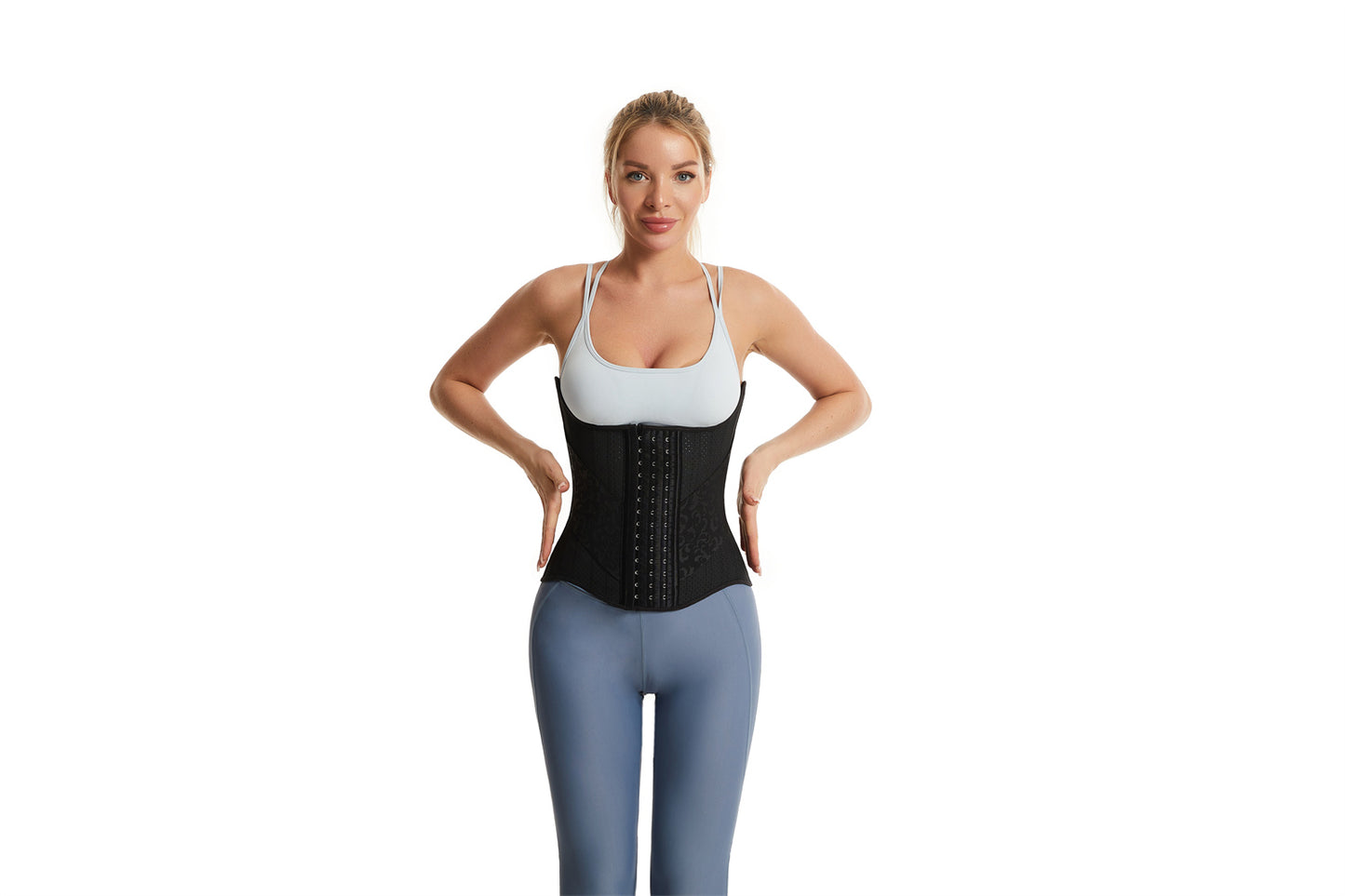 Women's Curved Bone Waist Trainer High Compression Tummy Control Belly Belt