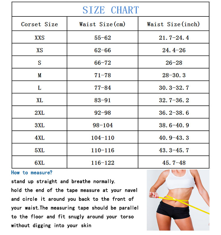 Women's Adjustable Latex Waist Trainer Steel Bones Slimming Workout Latex Corset