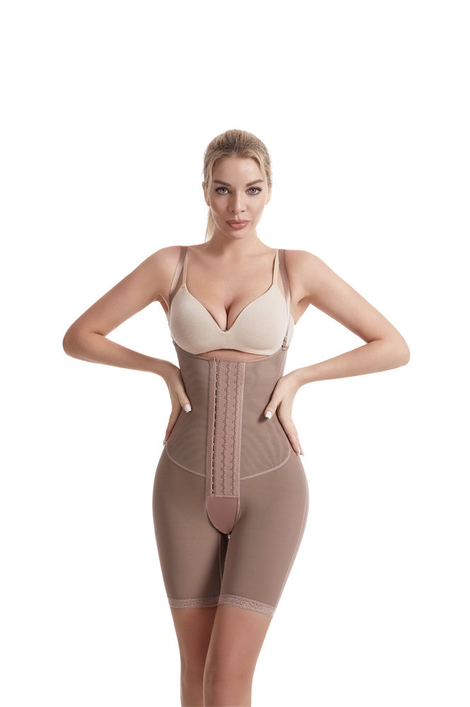 Women's Tummy Control Elasticity Plus Size Postpartum Open Breast Shapewear