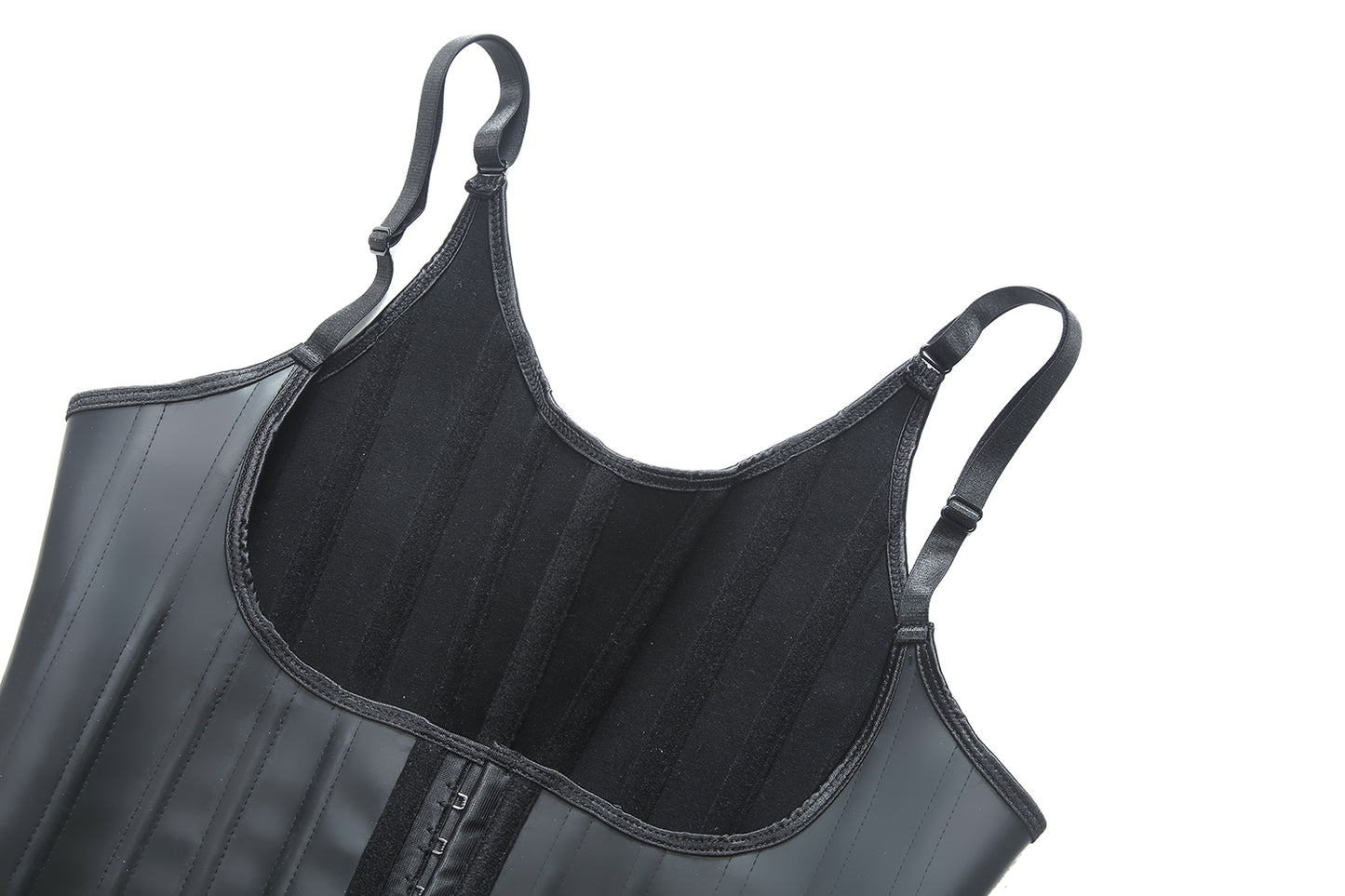 Latex Matte Rubber Vest Shapewear Top Breathable Sports Corset Waist Shapewear