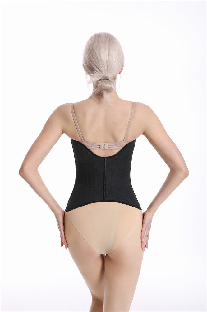 Women's Curved Bone Waist Trainer High Compression Tummy Control Belly Belt