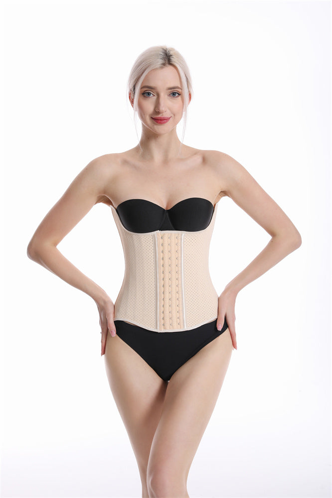 Women's Curved Bone Waist Trainer High Compression Tummy Control Belly Belt
