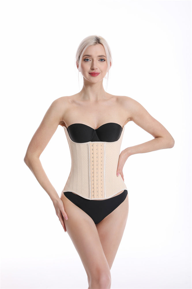 Women's Curved Bone Waist Trainer High Compression Tummy Control Belly Belt