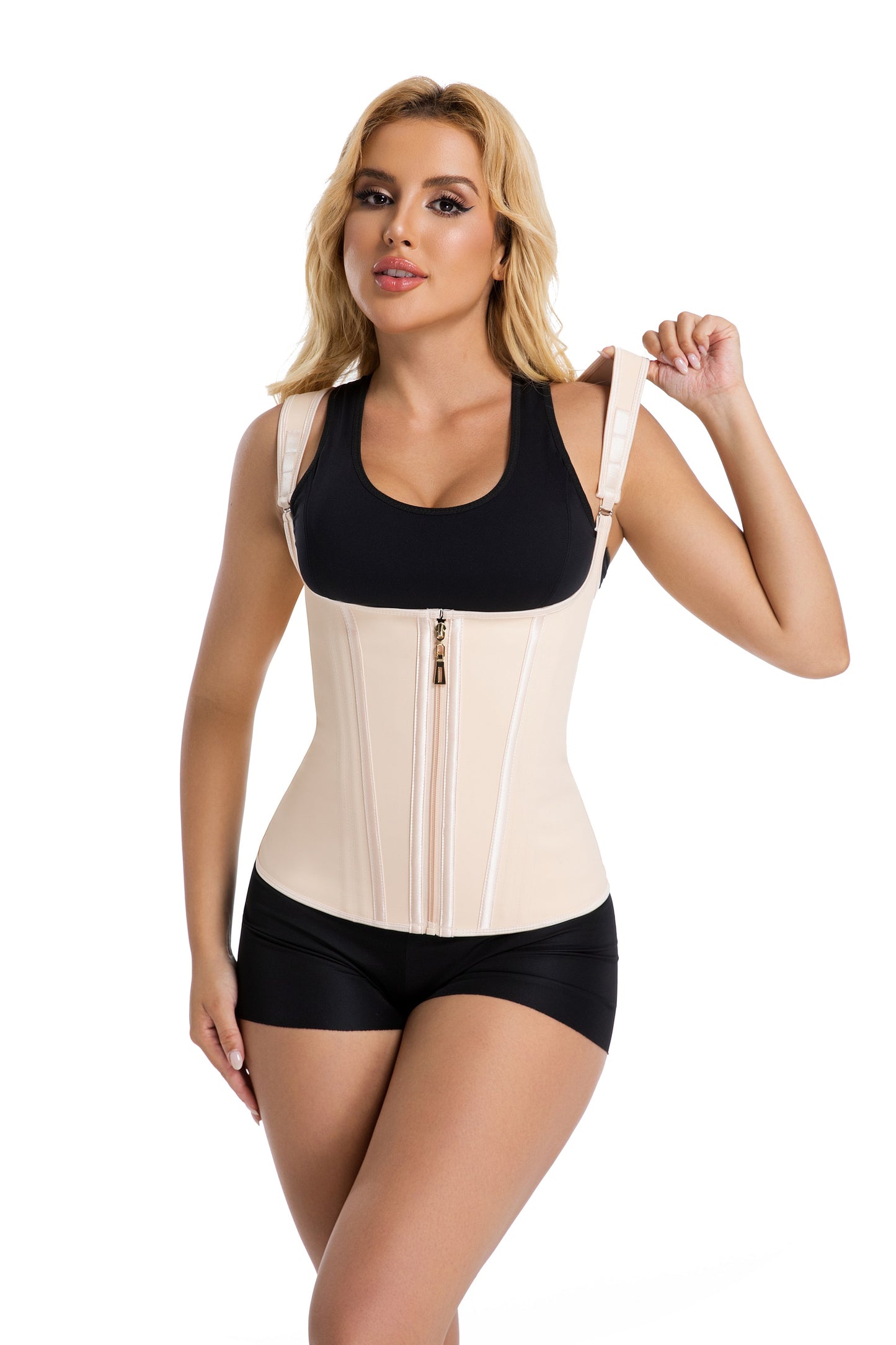 Double Compression Fajas Colombianas Tummy Control Steel Boned Waist Trainer