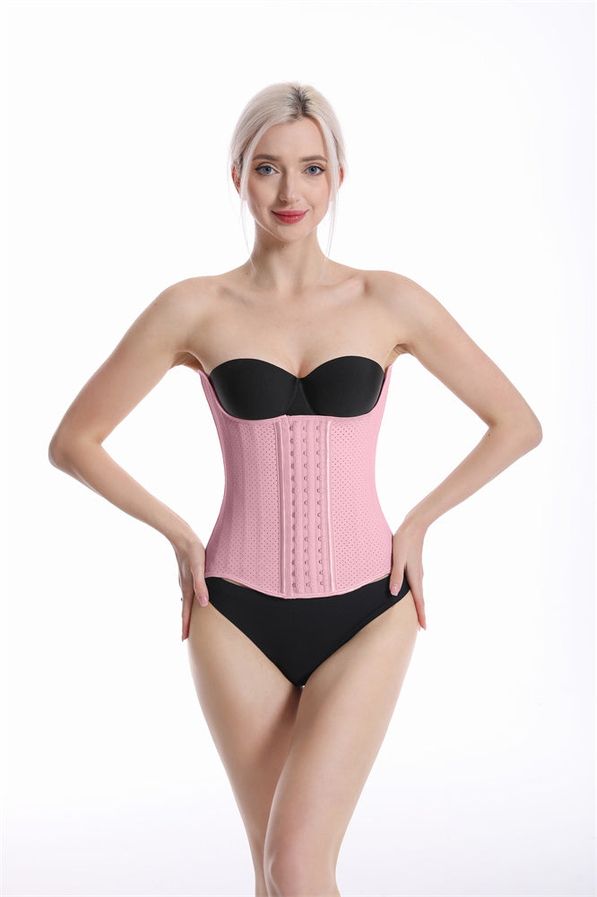Women's Curved Bone Waist Trainer High Compression Tummy Control Belly Belt