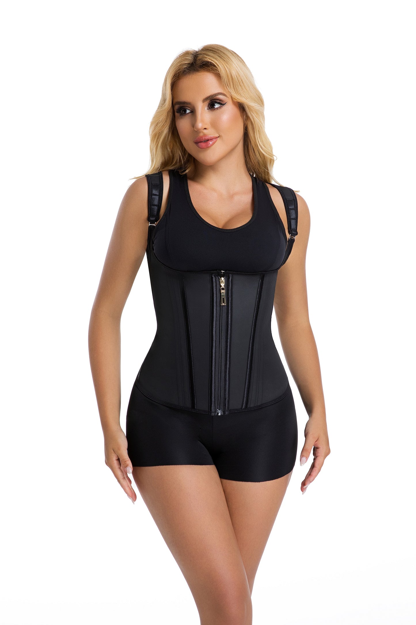 Double Compression Fajas Colombianas Tummy Control Steel Boned Waist Trainer