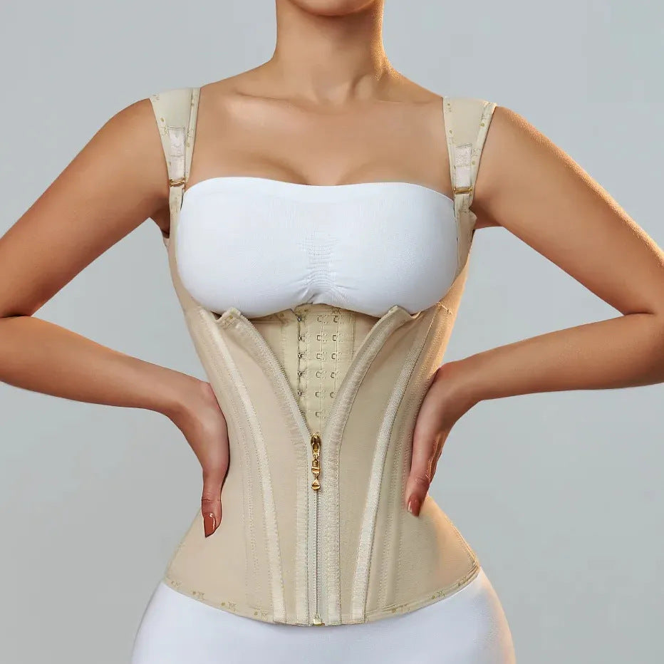 Waist Trainer for Women Body Shaper Corset Vest Tank Top with Steel Bones