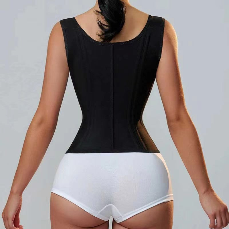 Waist Trainer for Women Body Shaper Corset Vest Tank Top with Steel Bones