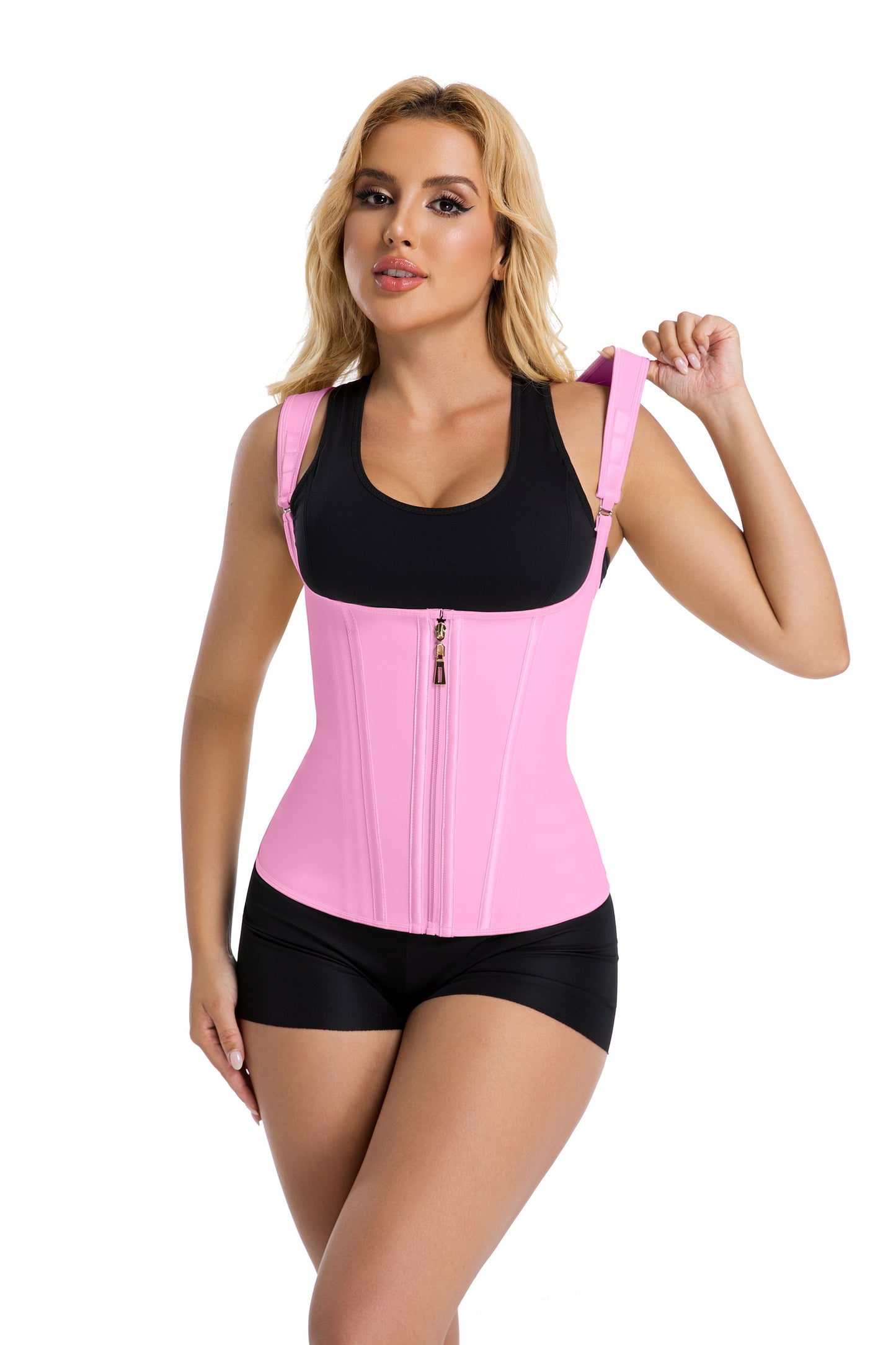 Double Compression Fajas Colombianas Tummy Control Steel Boned Waist Trainer