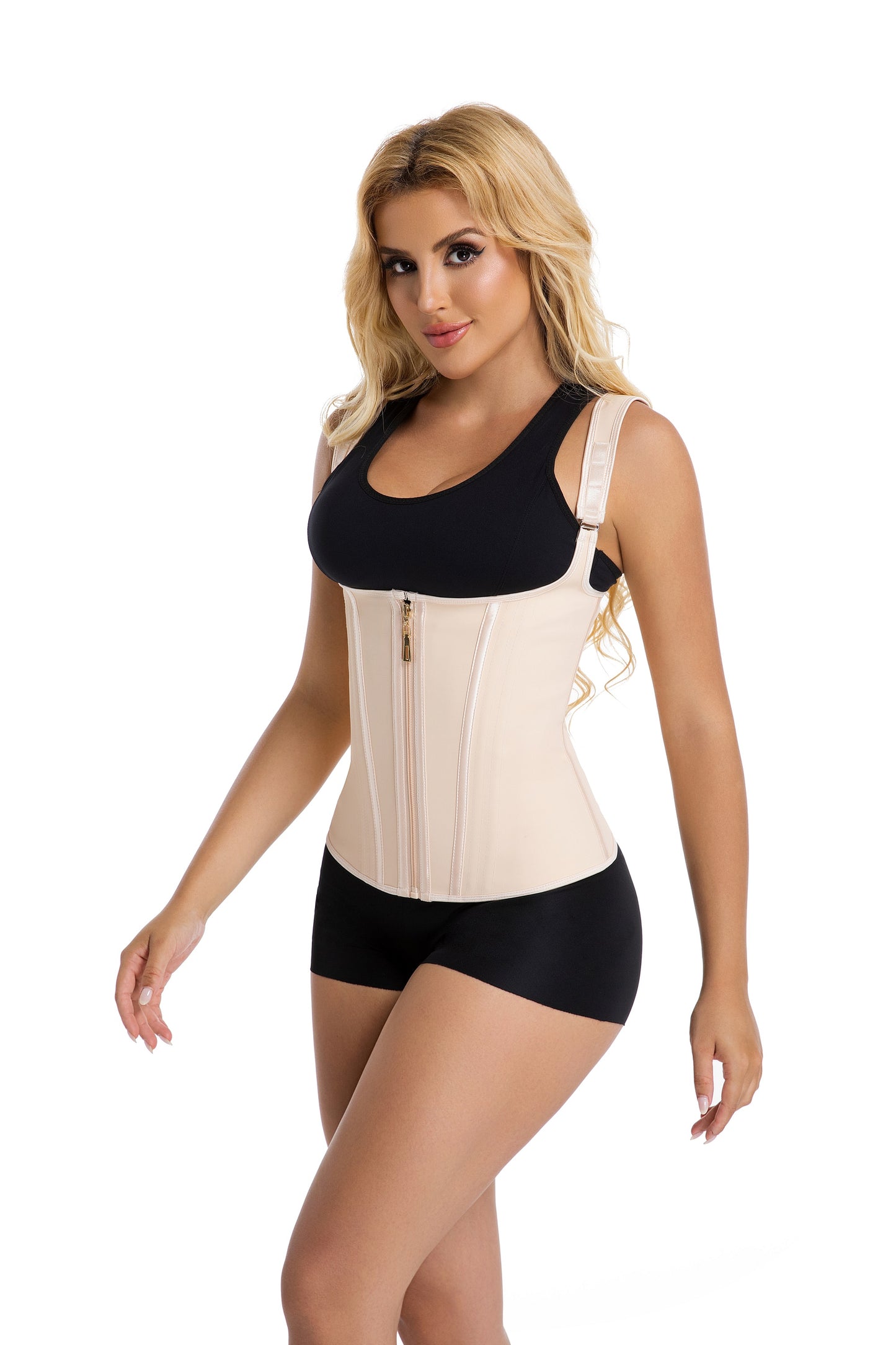 Double Compression Fajas Colombianas Tummy Control Steel Boned Waist Trainer