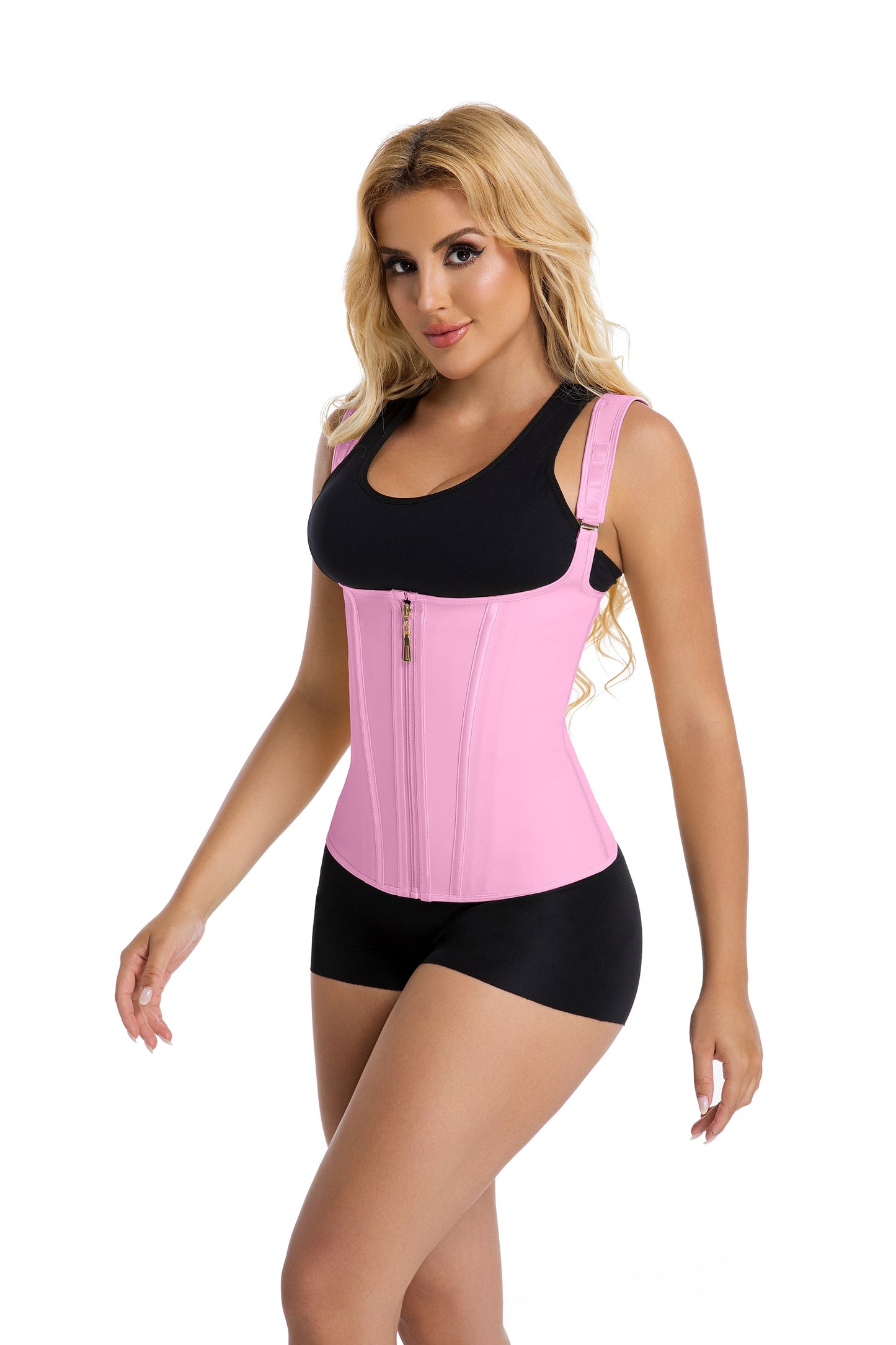 Double Compression Fajas Colombianas Tummy Control Steel Boned Waist Trainer
