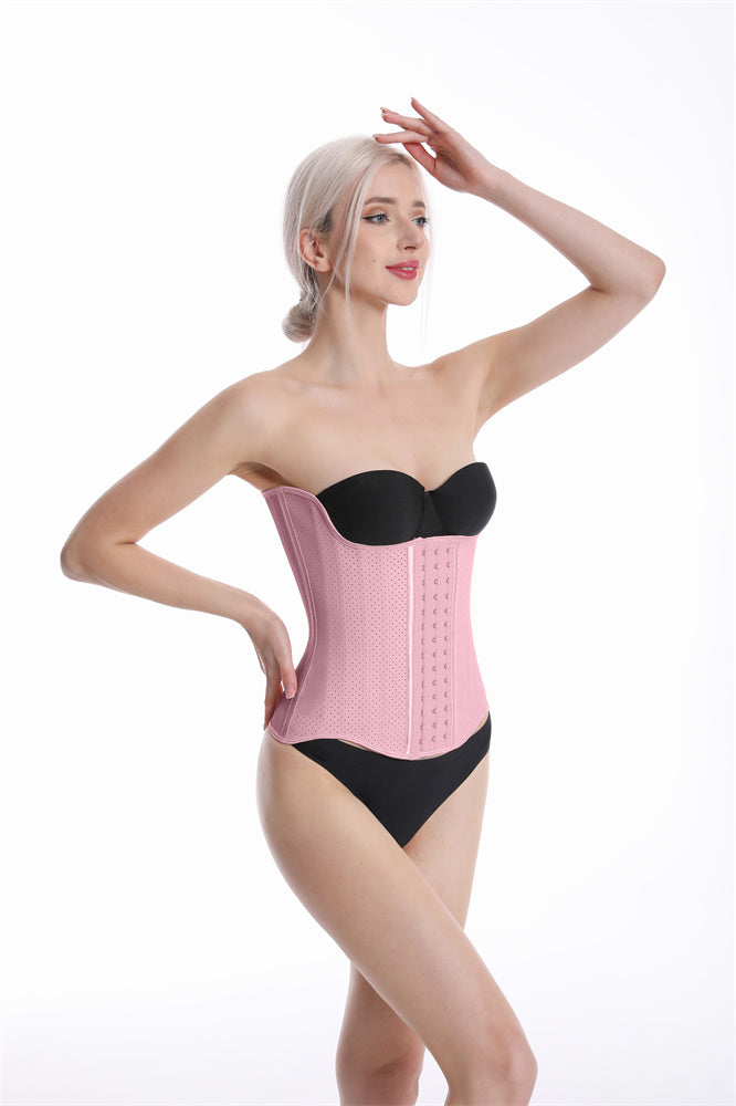 Women's Curved Bone Waist Trainer High Compression Tummy Control Belly Belt