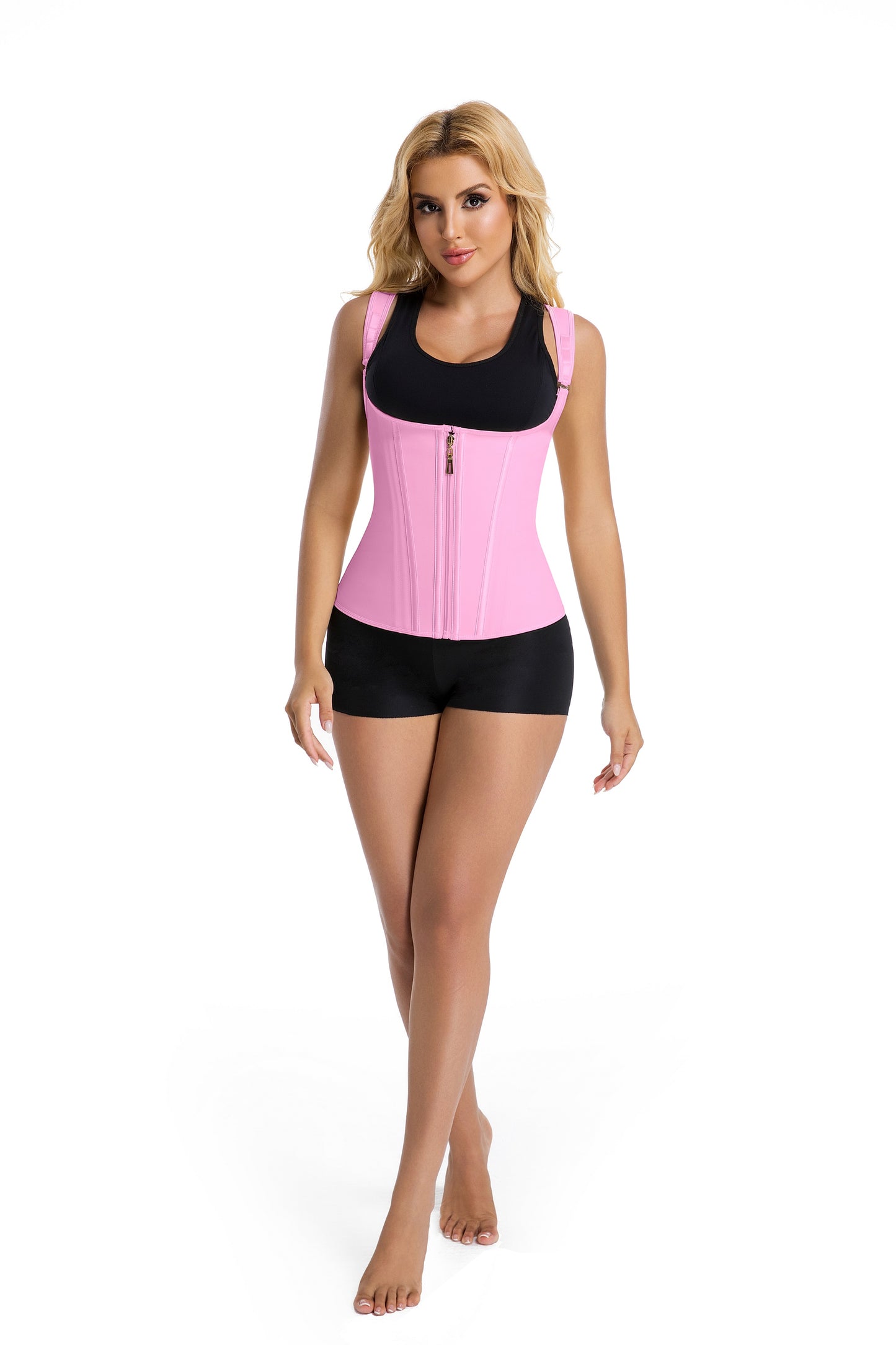Double Compression Fajas Colombianas Tummy Control Steel Boned Waist Trainer