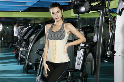 Latex Matte Rubber Vest Shapewear Top Breathable Sports Corset Waist Shapewear