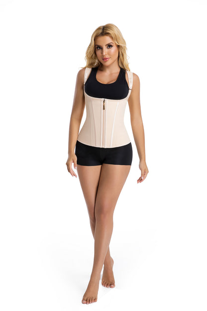 Double Compression Fajas Colombianas Tummy Control Steel Boned Waist Trainer