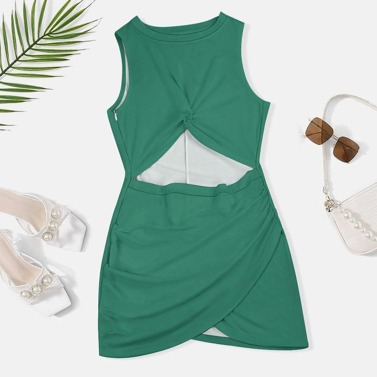 Charming Crossover Bodycon Dress for a Sleek Silhouette