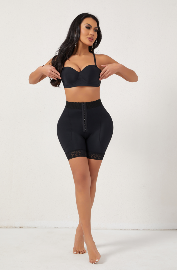 SHAPMAMA™ Women High Waist Adjustable Hook Tummy Control Shapewear Butt Lifting Hip Enhancement Panties with Removable Pad