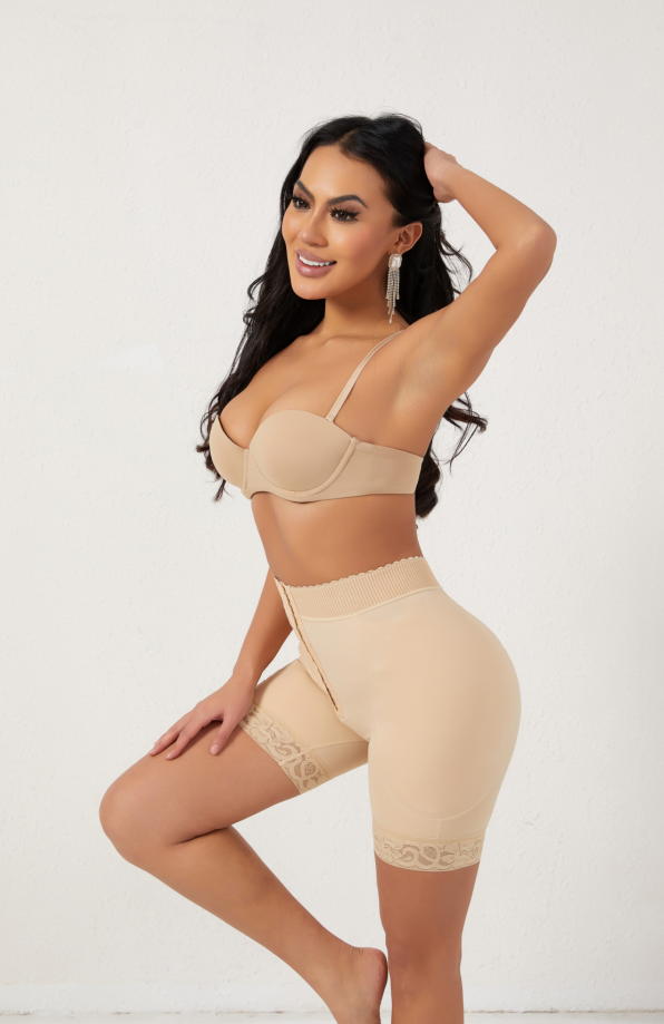 SHAPMAMA™ Women High Waist Adjustable Hook Tummy Control Shapewear Butt Lifting Hip Enhancement Panties with Removable Pad