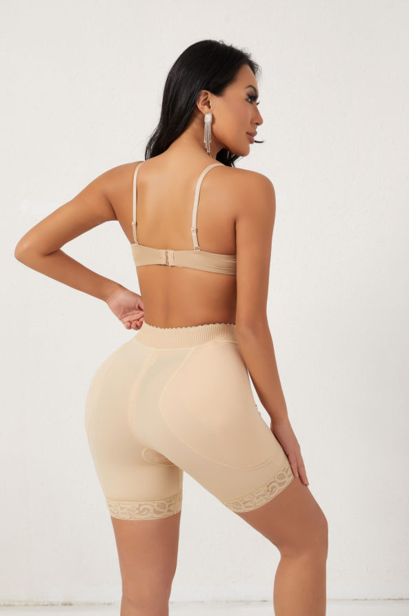 SHAPMAMA™ Women High Waist Adjustable Hook Tummy Control Shapewear Butt Lifting Hip Enhancement Panties with Removable Pad