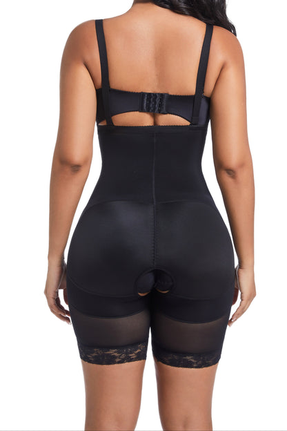 SHAPMAMA™ Fajas Colombianas Lace Front Zipper Open Bust Hip Lift Body Shaper