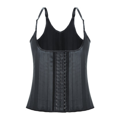 Latex Matte Rubber Vest Shapewear Top Breathable Sports Corset Waist Shapewear