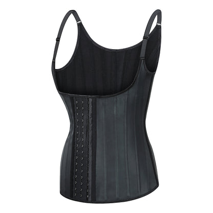 Latex Matte Rubber Vest Shapewear Top Breathable Sports Corset Waist Shapewear