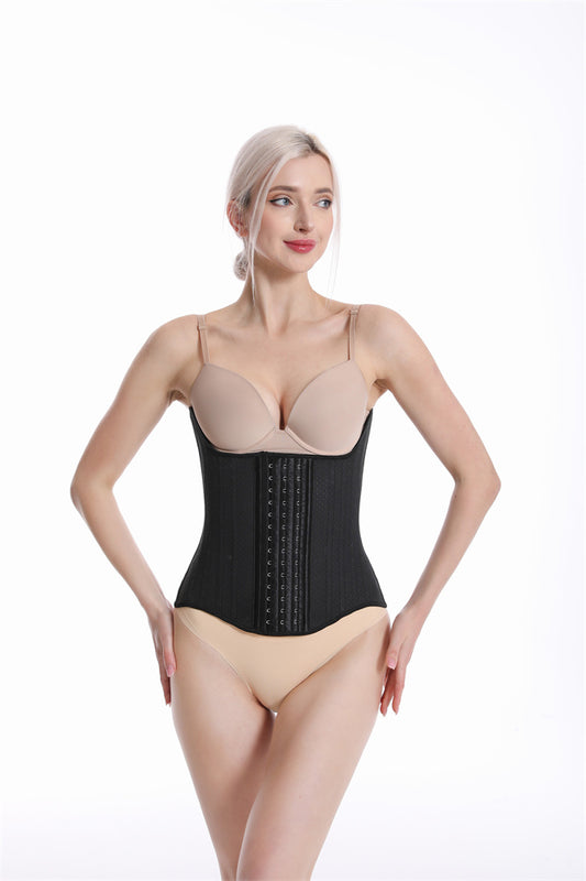 Women's Curved Bone Waist Trainer High Compression Tummy Control Belly Belt