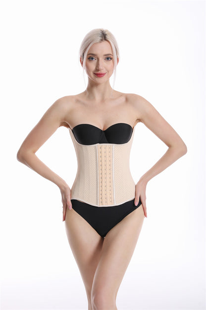 Women's Curved Bone Waist Trainer High Compression Tummy Control Belly Belt