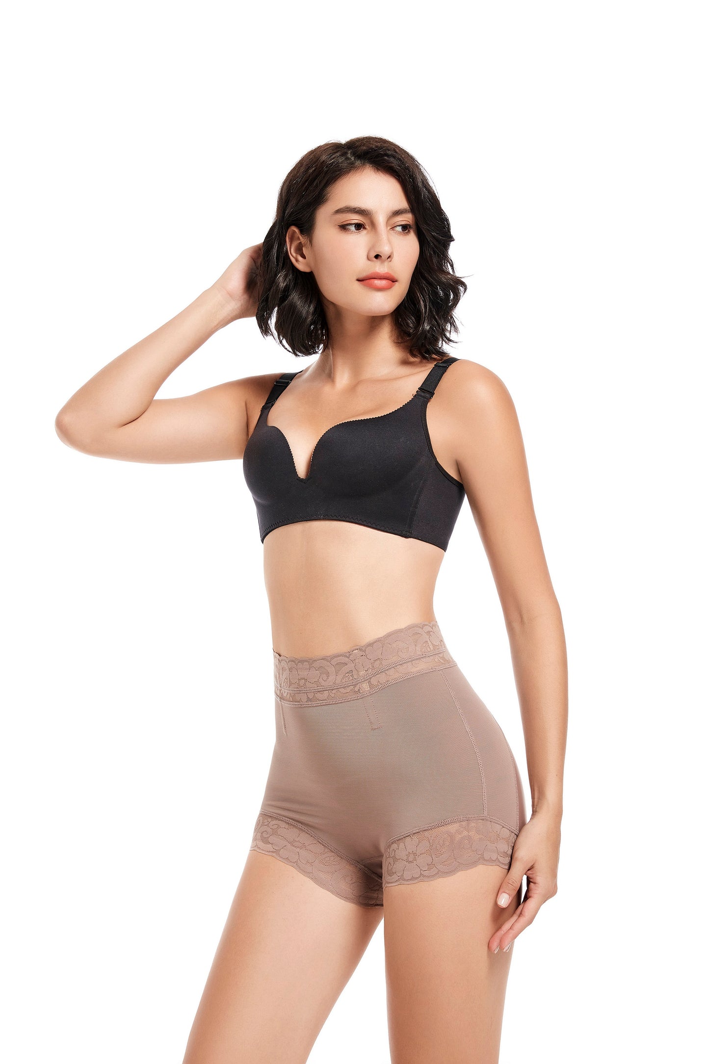 SHAPMAMA™ Classic Women's Body Shaper with Lace Butt Lifter Tummy Control Underwear Panties Smoothing Briefs