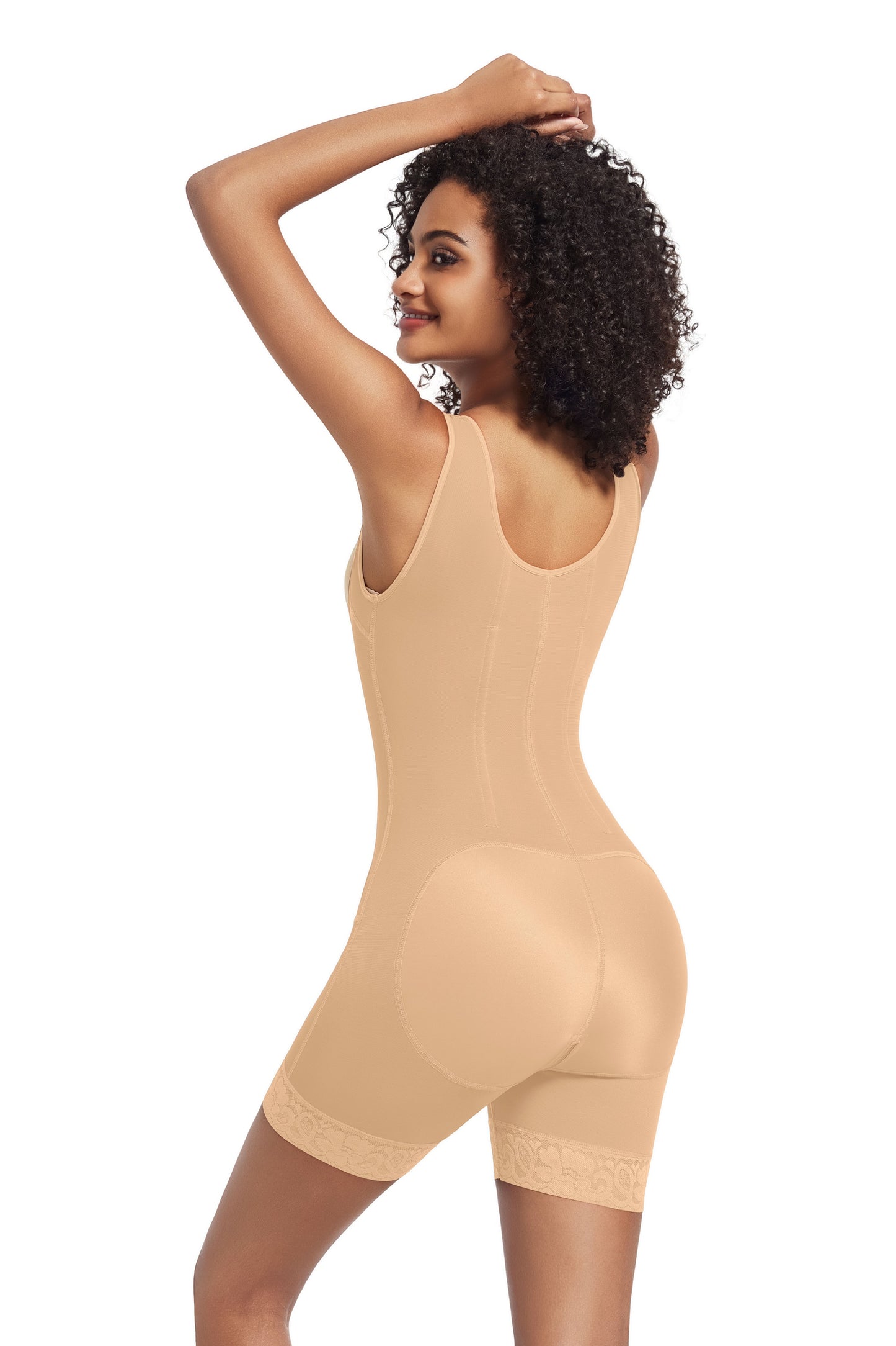 SHAPMAMA™ High Compression Shapewear with Front Zipper and Mid Thigh