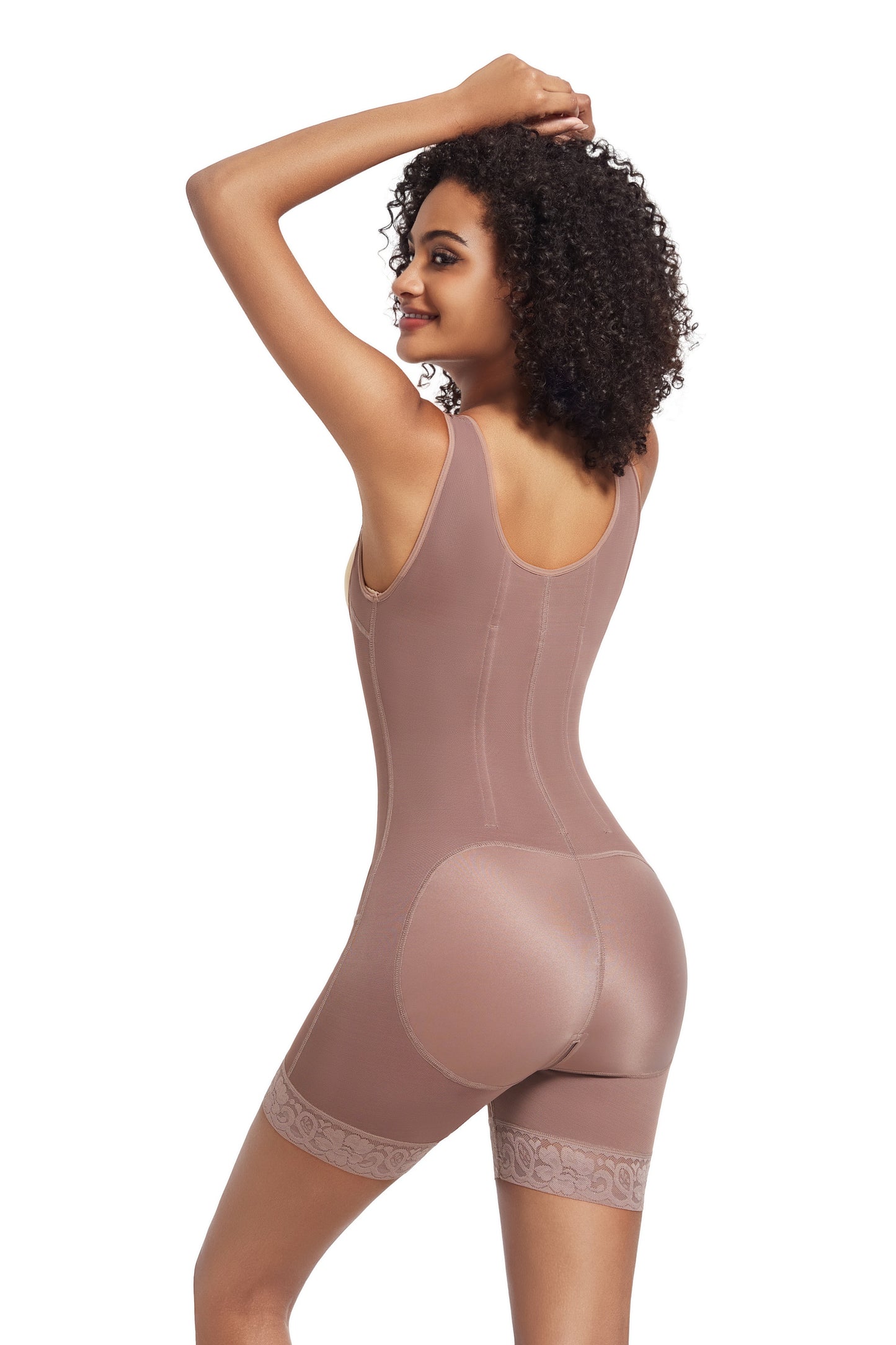SHAPMAMA™ High Compression Shapewear with Front Zipper and Mid Thigh