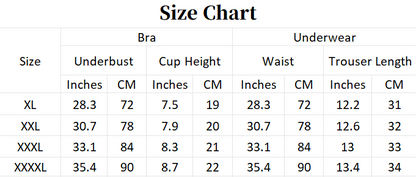 Plus-size Lace Floral Lingerie Set