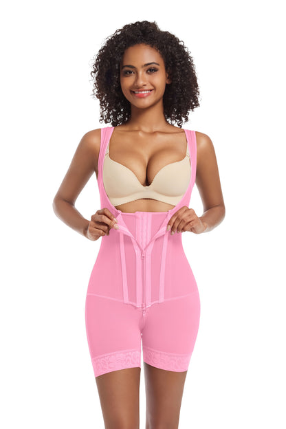 SHAPMAMA™ High Compression Shapewear with Front Zipper and Mid Thigh