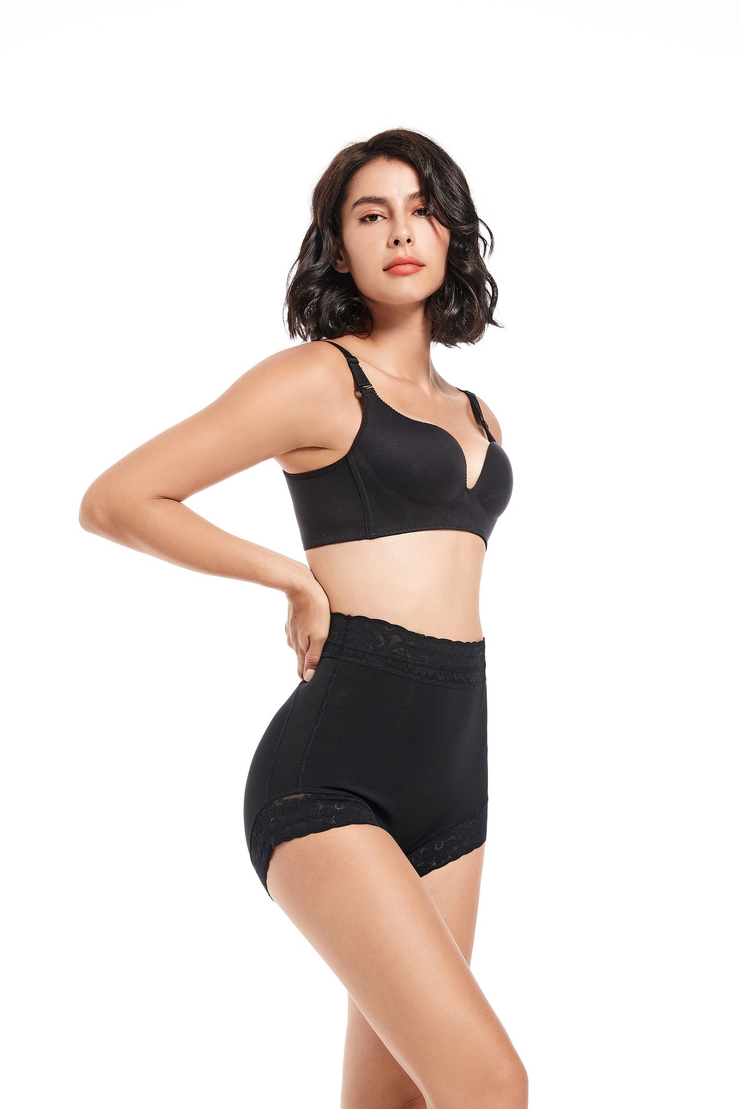 SHAPMAMA™ Classic Women's Body Shaper with Lace Butt Lifter Tummy Control Underwear Panties Smoothing Briefs