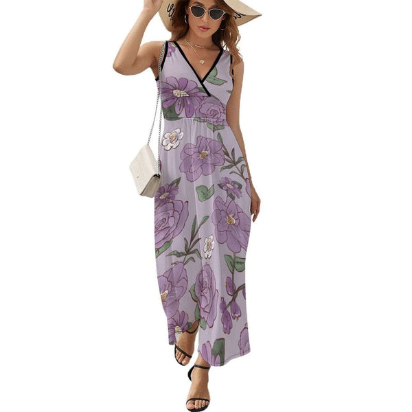 Charming Sleeveless Floral Dress: Blooming with Beauty - podsforgirl 