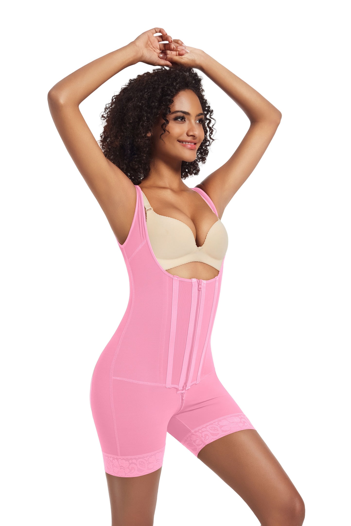 SHAPMAMA™ High Compression Shapewear with Front Zipper and Mid Thigh